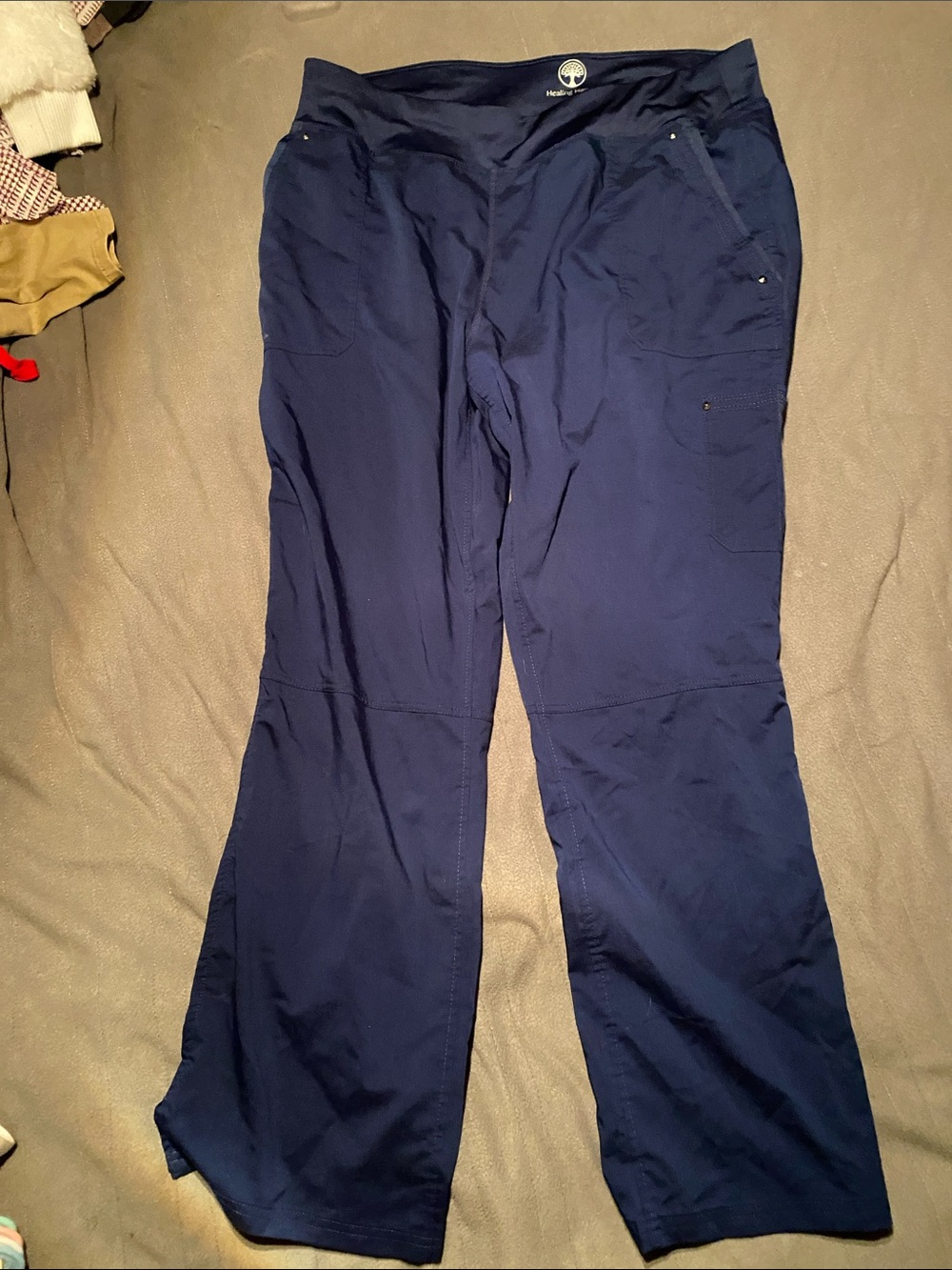 healing hands Navy Cargo Scrub Pants for Men